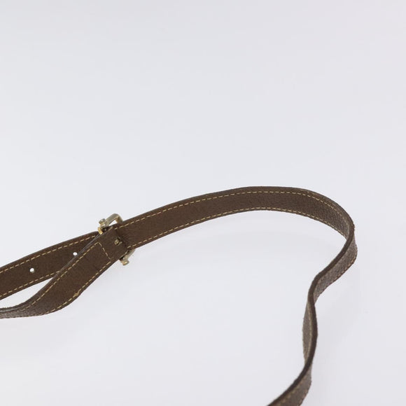 GUCCI GG Supreme Web Sherry Line Shoulder Bag PVC Beige Gold Auth 126092