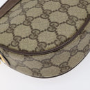 GUCCI GG Supreme Web Sherry Line Shoulder Bag PVC Beige 007 754 6112 Auth 126094-14