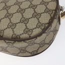 GUCCI GG Supreme Web Sherry Line Shoulder Bag PVC Beige 007 754 6112 Auth 126094-15