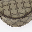 GUCCI GG Supreme Web Sherry Line Shoulder Bag PVC Beige 007 754 6112 Auth 126094-16