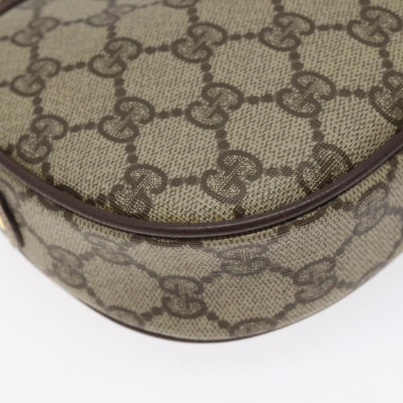 GUCCI GG Supreme Web Sherry Line Shoulder Bag PVC Beige 007 754 6112 Auth 126094