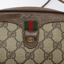 GUCCI GG Supreme Web Sherry Line Shoulder Bag PVC Beige 007 754 6112 Auth 126094-17