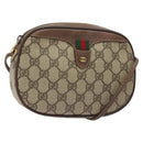 GUCCI GG Supreme Web Sherry Line Shoulder Bag PVC Beige 007 754 6112 Auth 126094-1