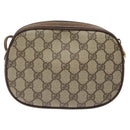 GUCCI GG Supreme Web Sherry Line Shoulder Bag PVC Beige 007 754 6112 Auth 126094-2