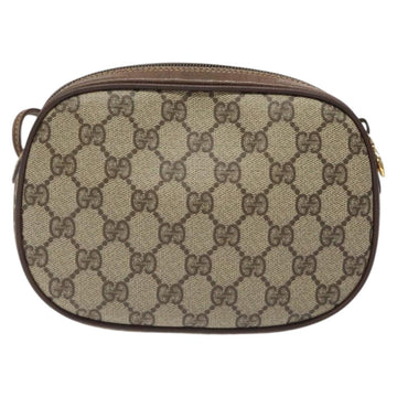 GUCCI GG Supreme Web Sherry Line Shoulder Bag PVC Beige 007 754 6112 Auth 126094 - 0
