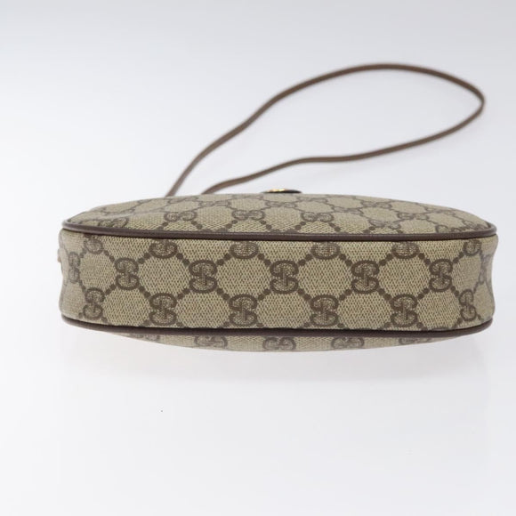 GUCCI GG Supreme Web Sherry Line Shoulder Bag PVC Beige 007 754 6112 Auth 126094