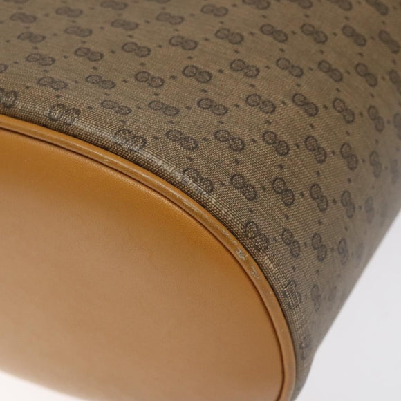 GUCCI Micro GG Supreme Shoulder Bag PVC Beige Gold Auth 126100