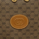 GUCCI Micro GG Supreme Shoulder Bag PVC Beige Gold Auth 126100-18