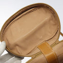 GUCCI Micro GG Supreme Shoulder Bag PVC Beige Gold Auth 126100-10