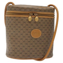 GUCCI Micro GG Supreme Shoulder Bag PVC Beige Gold Auth 126100-1