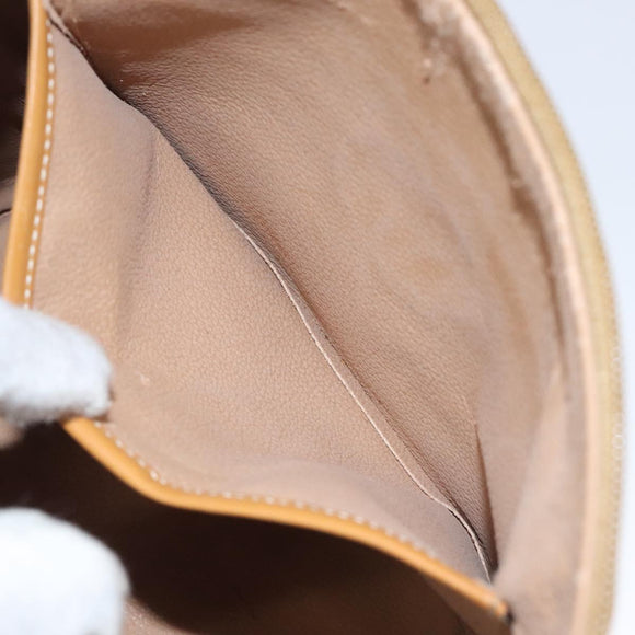 GUCCI Micro GG Supreme Shoulder Bag PVC Beige Gold Auth 126100