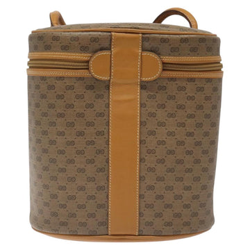 GUCCI Micro GG Supreme Shoulder Bag PVC Beige Gold Auth 126100 - 0