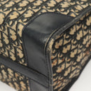 Christian Dior Trotter Canvas Hand Bag Navy Gold Auth 126103-15