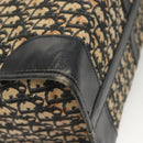 Christian Dior Trotter Canvas Hand Bag Navy Gold Auth 126103-16