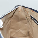 Christian Dior Trotter Canvas Hand Bag Navy Gold Auth 126103-19