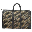 Christian Dior Trotter Canvas Hand Bag Navy Gold Auth 126103-13