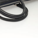 Christian Dior Trotter Canvas Hand Bag Navy Gold Auth 126103-7
