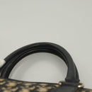 Christian Dior Trotter Canvas Hand Bag Navy Gold Auth 126103-14