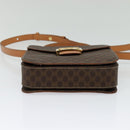 CELINE Macadam Canvas Hand Bag PVC Leather 2way Brown Gold Auth 126107-5