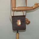 CELINE Macadam Canvas Hand Bag PVC Leather 2way Brown Gold Auth 126107-26