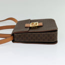 CELINE Macadam Canvas Hand Bag PVC Leather 2way Brown Gold Auth 126107-3
