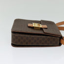 CELINE Macadam Canvas Hand Bag PVC Leather 2way Brown Gold Auth 126107-4