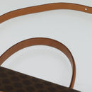 CELINE Macadam Canvas Hand Bag PVC Leather 2way Brown Gold Auth 126107-8