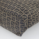 FENDI Zucchino Canvas Tote Bag Navy Silver Auth 126110-15