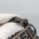 FENDI Zucchino Canvas Tote Bag Navy Silver Auth 126110-10