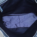 FENDI Zucchino Canvas Tote Bag Navy Silver Auth 126110-12