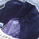 FENDI Zucchino Canvas Tote Bag Navy Silver Auth 126110-17