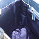 FENDI Zucchino Canvas Tote Bag Navy Silver Auth 126110-18