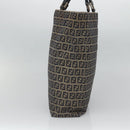 FENDI Zucchino Canvas Tote Bag Navy Silver Auth 126110-4