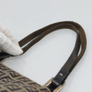 FENDI Zucchino Canvas Tote Bag Navy Silver Auth 126110-8