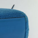 FENDI Hand Bag Mouton 2way Blue Silver Auth 126111-16