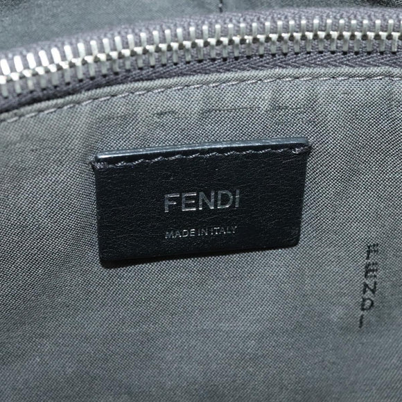 FENDI Hand Bag Mouton 2way Blue Silver Auth 126111