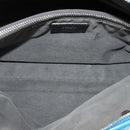 FENDI Hand Bag Mouton 2way Blue Silver Auth 126111-16