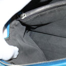 FENDI Hand Bag Mouton 2way Blue Silver Auth 126111-19
