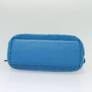 FENDI Hand Bag Mouton 2way Blue Silver Auth 126111-5
