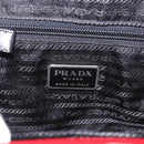 PRADA Hand Bag Leather Red Silver Auth 126113-16