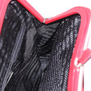 PRADA Hand Bag Leather Red Silver Auth 126113-18
