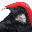 PRADA Hand Bag Leather Red Silver Auth 126113-23