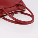 PRADA Hand Bag Leather Red Silver Auth 126113-7