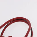PRADA Hand Bag Leather Red Silver Auth 126113-8