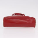 PRADA Hand Bag Leather Red Silver Auth 126113-9