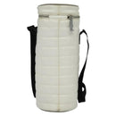 CHANEL Sports Choco Bar Shoulder Bag Nylon White Silver CC Auth 126116-2