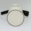 CHANEL Sports Choco Bar Shoulder Bag Nylon White Silver CC Auth 126116-5