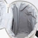 CHANEL Sports Choco Bar Schoudertas Nylon Wit Zilverkleurige CC Auth 126116A-21