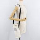 CHANEL Sports Choco Bar Schoudertas Nylon Wit Zilverkleurige CC Auth 126116A-24