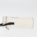 CHANEL Sports Choco Bar Schoudertas Nylon Wit Zilverkleurige CC Auth 126116A-6